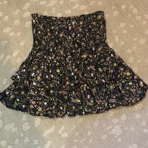 Floral RESET Black Skirt S
